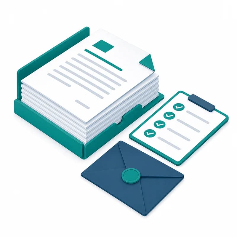 Complete N-400 filing package with forms, cover letter, checklist, and instructions